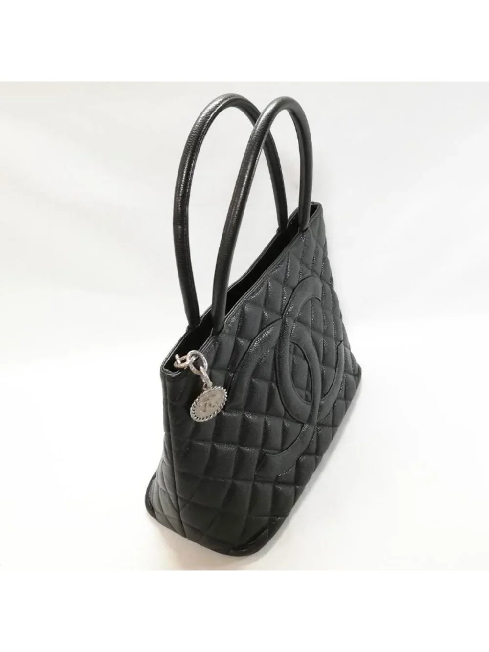 Chanel Reissue Tote Caviar Leather Black Silver